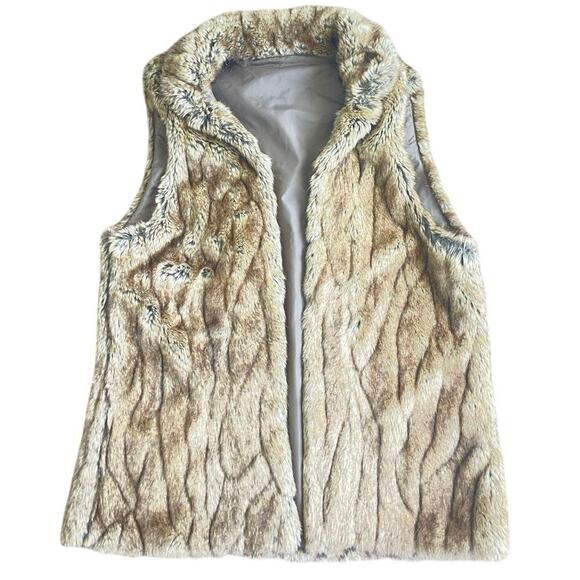 Y2K ABERCROMBIE & FITCH OPEN VEST FAUX FUR SZ SMALL GRUNGE MOBWIFE AESTHETIC - Picture 9 of 16
